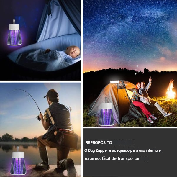 Mosquito Guard – Armadilha Elétrica Portátil contra Insetos para Uso Interno e Externo (Mata-Moscas e Mosquitos) 🦟⚡