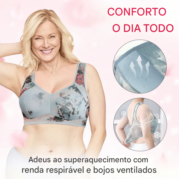 🎁 Sutiã super franzido | Sutiã refrescante de renda e seda gelada