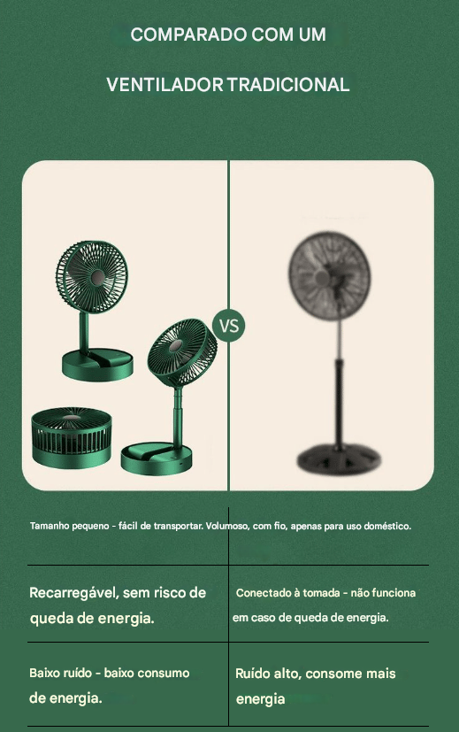 💖Ventilador Portátil e Dobrável💖