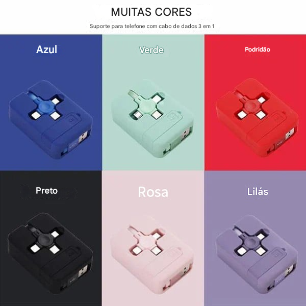 🔥Caixa de armazenamento de cabo de dados 3 em 1 para carregamento rápido⚡