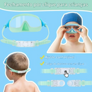 🔥🏊‍♀️Óculos de natação HD para crianças com armação grande, à prova d'água e antiembaçante.