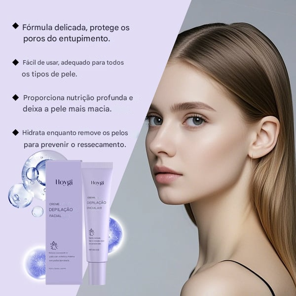 🔥 Creme Suave e Indolor para Remoção de Pelos Faciais