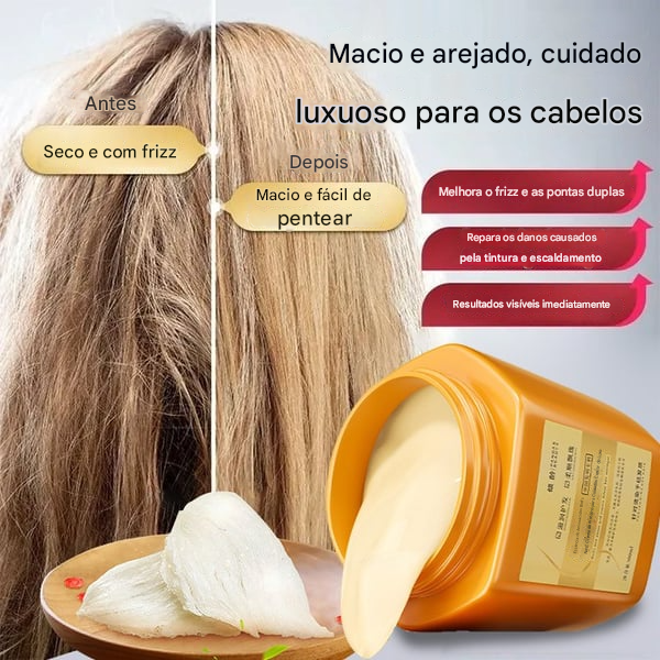 Creme de proteína capilar nutritivo de luxo com essência de aminoácidos
