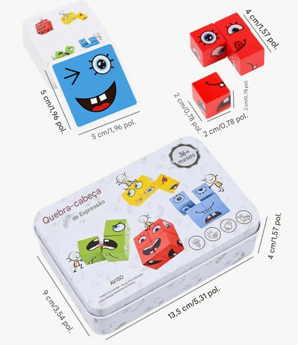 🎅 Quebra-cabeça 3D que muda o rosto