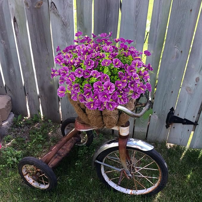 💥Material de alta qualidade atualizado 🌸Seda sintética colorida, resistente a raios UV e sem desbotamento, glória da manhã