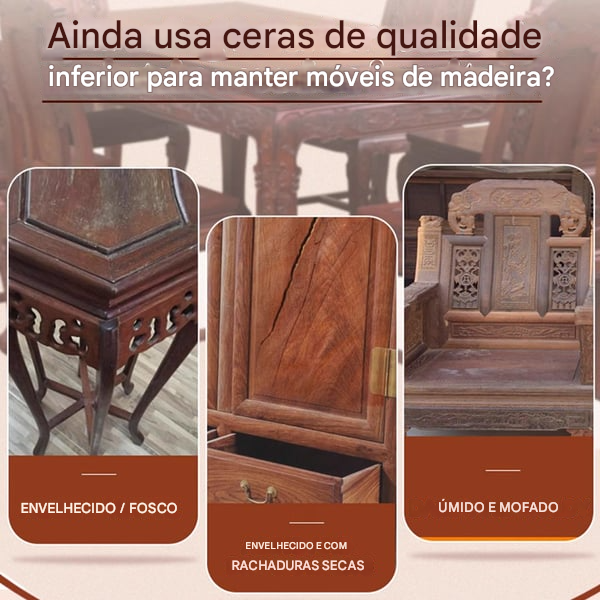 🔥Condicionador de Madeira com Cera de Abelha Natural & Óleo de Laranja