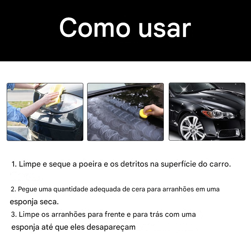 Cera para reparo de arranhões em carros