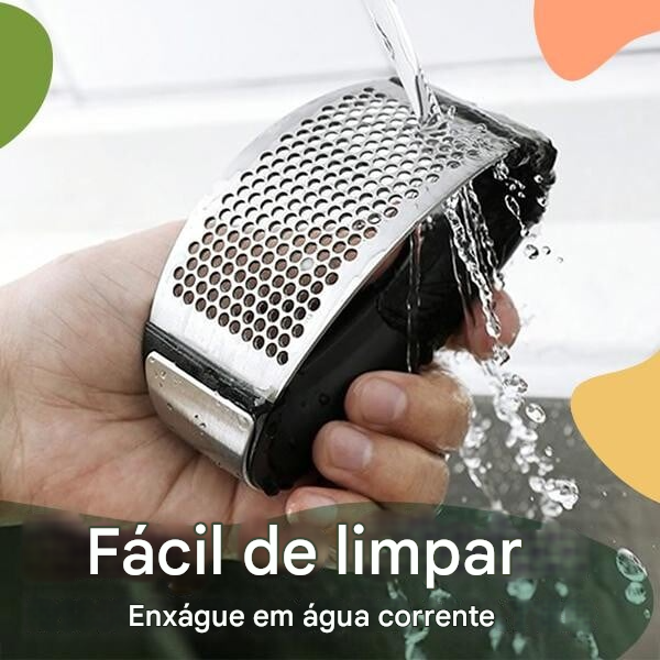 Espremedor de alho de aço inoxidável