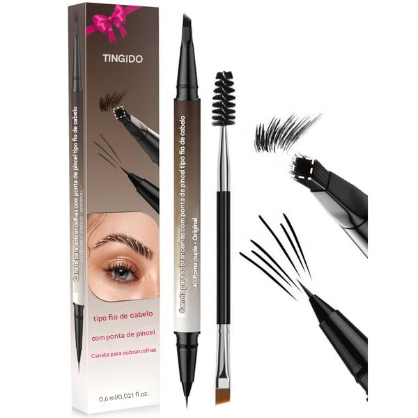 ✨ Caneta 4D para Sobrancelhas – Naturalidade e Perfeição de Sobrancelhas e Delineado o Dia Todo! 💁‍♀️