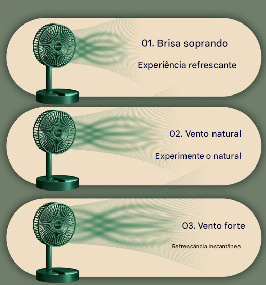 💖Ventilador Portátil e Dobrável💖