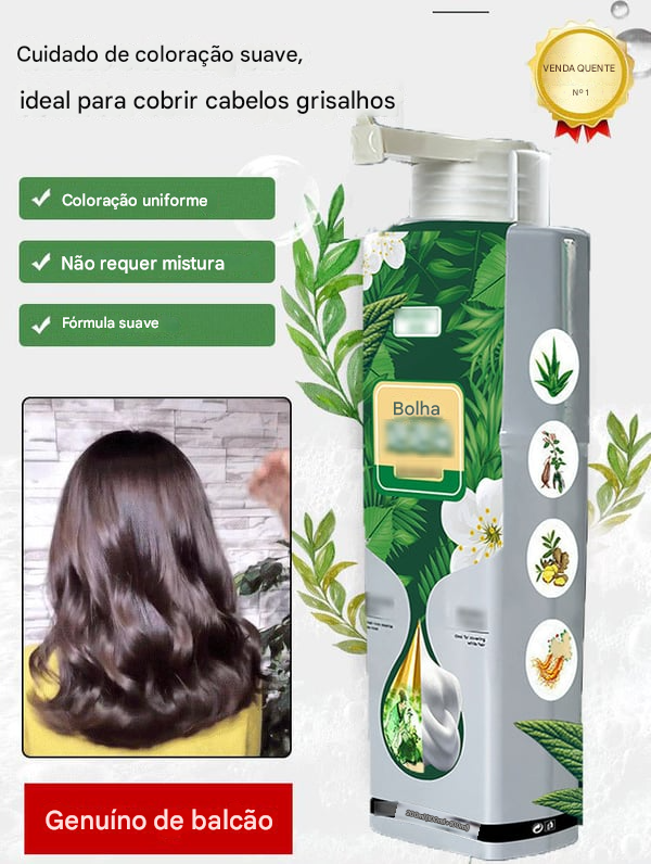 💥 Extrato Puro de Plantas para Tintura em Espuma de Cabelo Grisalho