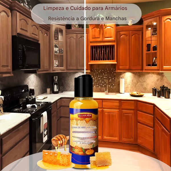 🔥Condicionador de Madeira com Cera de Abelha Natural & Óleo de Laranja