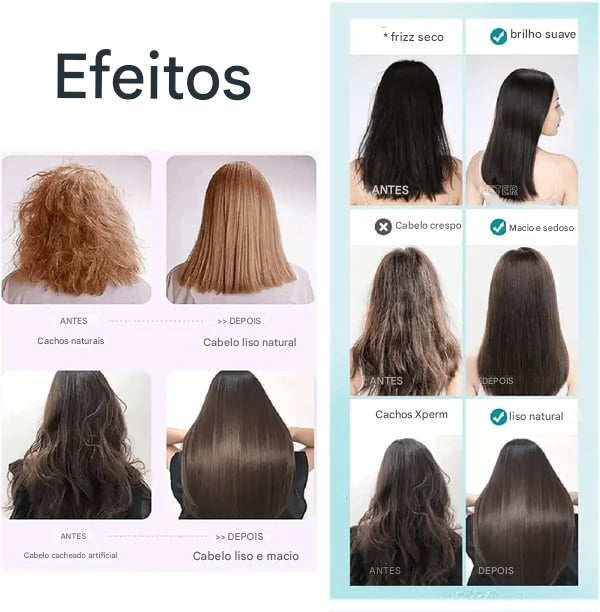 🔥Creme de Alisamento Capilar Seda & Brilho