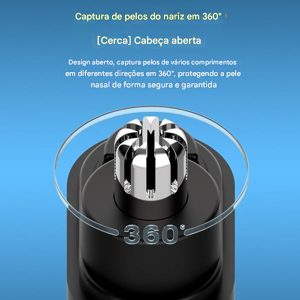 💕 Aparador de pelos nasais portátil e recarregável✂️