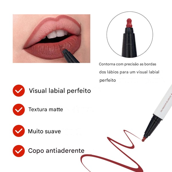 🎉 Delineador labial líquido de longa duração