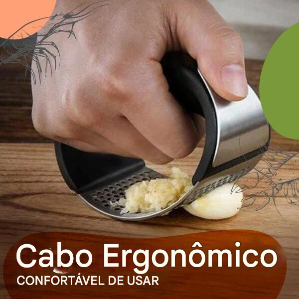 Espremedor de alho de aço inoxidável