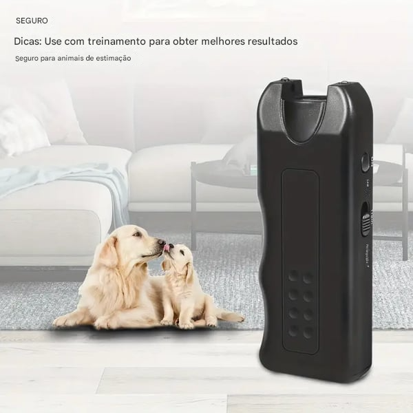 Repelente Ultrassônico Portátil para Cães com Controle de Latido e Luz