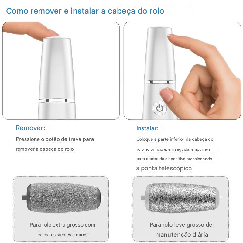 Removedor de calos elétrico para pés