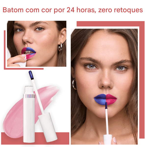💋 Batom com duração de 24 horas, sem retoques