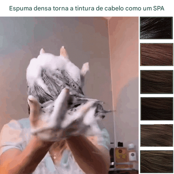 Shampoo de espuma para tingimento