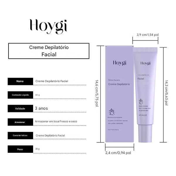 🔥 Creme Suave e Indolor para Remoção de Pelos Faciais