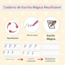 🔥Livro reutilizável de caligrafia mágica (1 conjunto de 4 livros)
