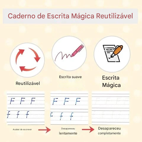 🔥Livro reutilizável de caligrafia mágica (1 conjunto de 4 livros)