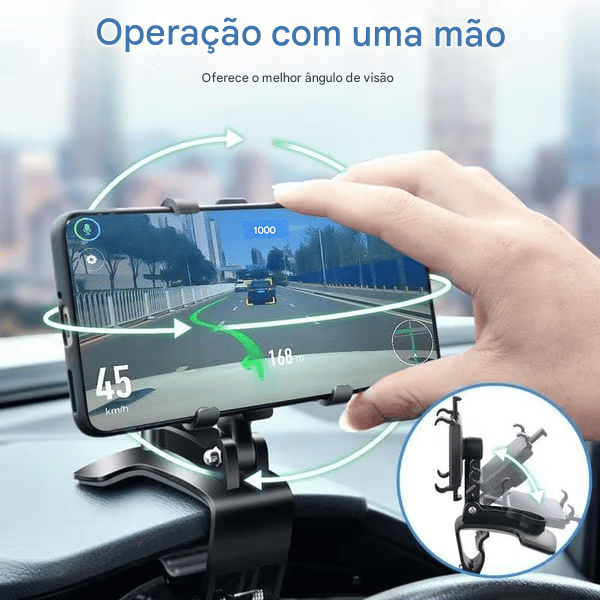 🏆Novo Lançamento 2025 - Suporte de Celular 360° Giratório para Painel do Carro