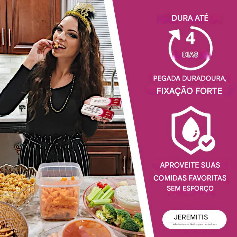 (Compre 1 Leve 2) ⏰JEREMYTIS™ Cola Termoplástica para Próteses Dentárias ✅