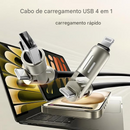 🔥Cabo USB 4 em 1 com Carregamento Rápido ⚡