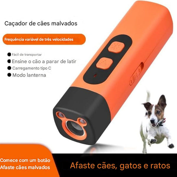 🔥 Super Promoção🔥 Dispositivo Ultrassônico Portátil Recarregável para Afastar Cães 🐕✨